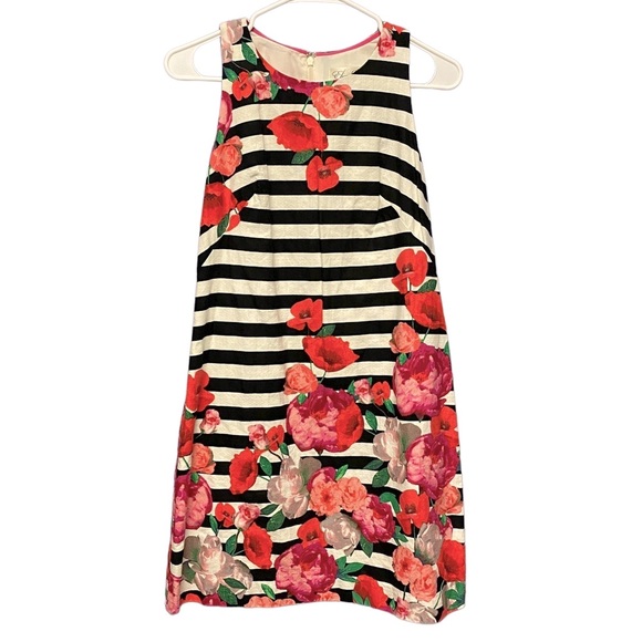 Eliza J Dresses & Skirts - Eliza J Striped Floral Sleeveless Sheath Dress womens size 4